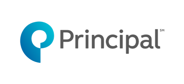 Principal logo with blue P icon and gray text wordmark