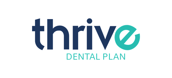 Thrive Dental Plan logo with teal and navy blue branding for dental insurance.