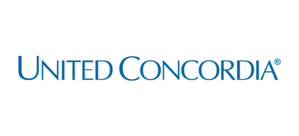 United Concordia logo displayed in blue text on white background.